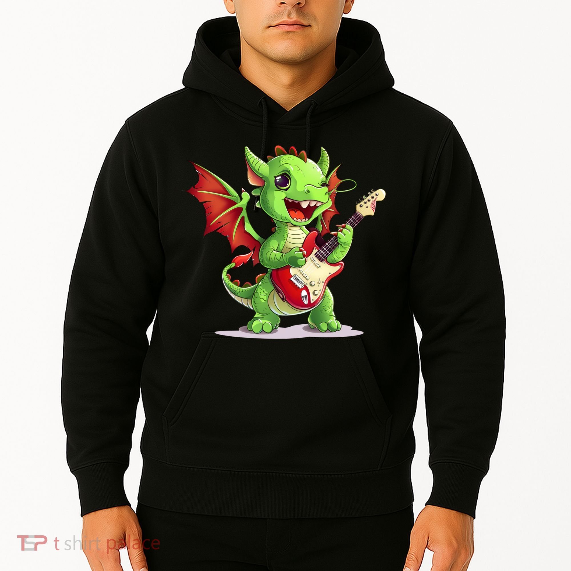 Fun Dragon Costume For Guitarists And Electric Guitar Lovers Hoodie