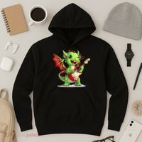Fun Dragon Costume For Guitarists And Electric Guitar Lovers Hoodie thumb 3