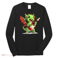 Fun Dragon Costume For Guitarists And Electric Guitar Lovers Long Sleeve Shirt thumb 0