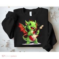 Fun Dragon Costume For Guitarists And Electric Guitar Lovers Sweatshirt thumb 2