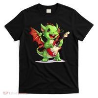 Fun Dragon Costume For Guitarists And Electric Guitar Lovers T-Shirt thumb 0