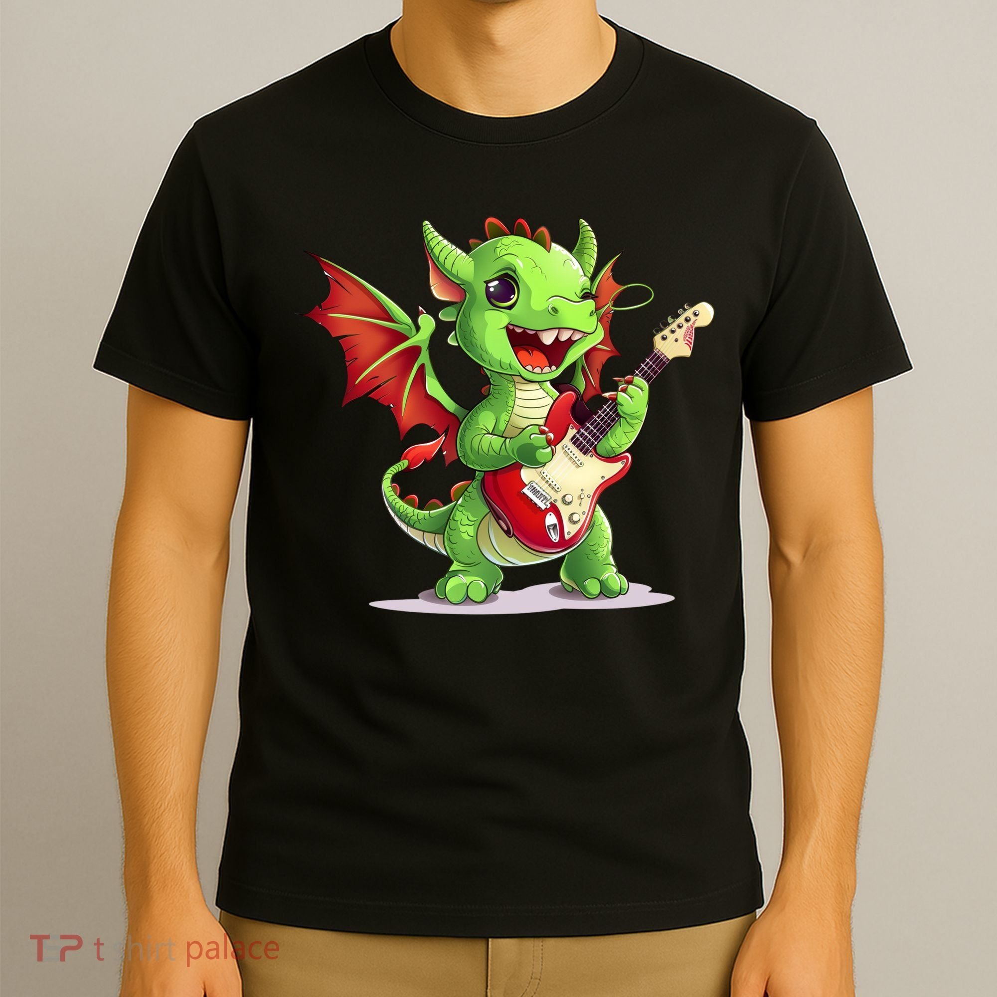 Fun Dragon Costume For Guitarists And Electric Guitar Lovers T-Shirt