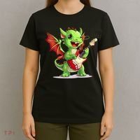 Fun Dragon Costume For Guitarists And Electric Guitar Lovers T-Shirt thumb 4