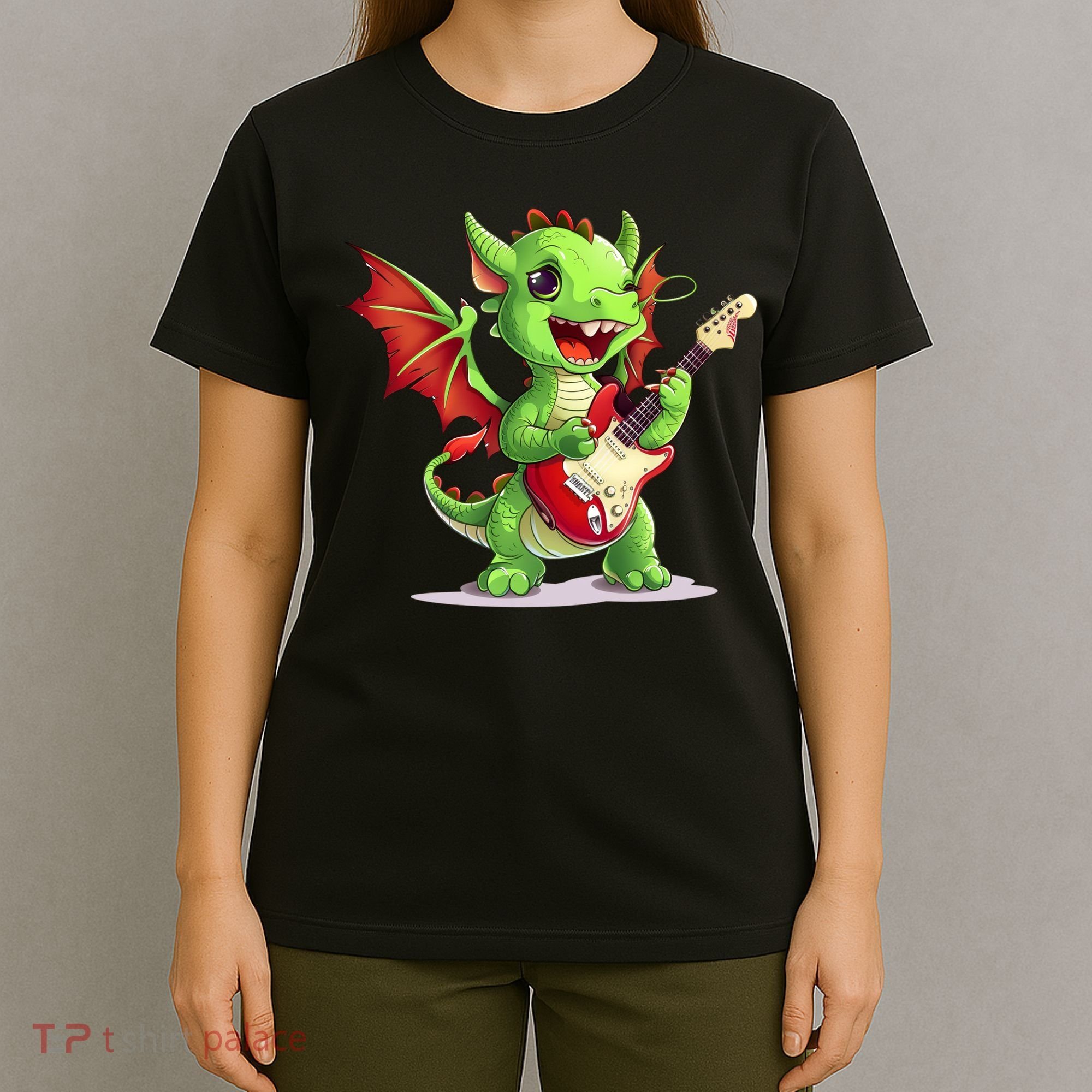 Fun Dragon Costume For Guitarists And Electric Guitar Lovers T-Shirt