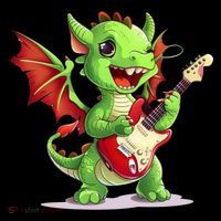 Fun Dragon Costume For Guitarists And Electric Guitar Lovers Coffee Mug thumb 5