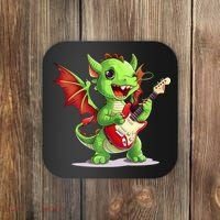 Fun Dragon Costume For Guitarists And Electric Guitar Lovers Coaster thumb 0