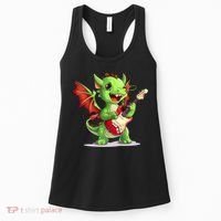 Fun Dragon Costume For Guitarists And Electric Guitar Lovers Women's Tank Top thumb 0