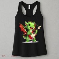Fun Dragon Costume For Guitarists And Electric Guitar Lovers Women's Tank Top thumb 3
