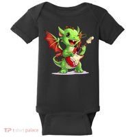 Fun Dragon Costume For Guitarists And Electric Guitar Lovers Baby Bodysuit thumb 0