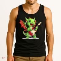 Fun Dragon Costume For Guitarists And Electric Guitar Lovers Tank Top thumb 3