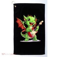 Fun Dragon Costume For Guitarists And Electric Guitar Lovers Golf Towel thumb 0