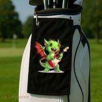 Fun Dragon Costume For Guitarists And Electric Guitar Lovers Golf Towel thumb 2