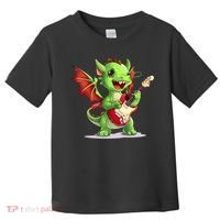 Fun Dragon Costume For Guitarists And Electric Guitar Lovers Toddler T-Shirt thumb 0