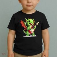 Fun Dragon Costume For Guitarists And Electric Guitar Lovers Toddler T-Shirt thumb 2