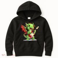 Fun Dragon Costume For Guitarists And Electric Guitar Lovers Kids Hoodie thumb 0