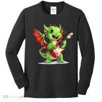 Fun Dragon Costume For Guitarists And Electric Guitar Lovers Kids Long Sleeve Shirt thumb 0
