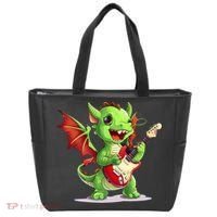 Fun Dragon Costume For Guitarists And Electric Guitar Lovers Tote Bag thumb 0