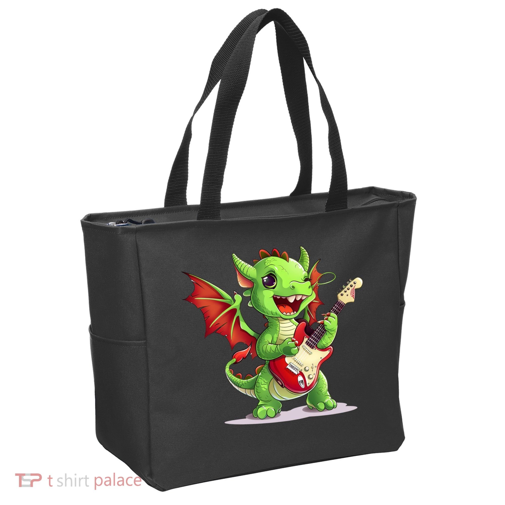 Fun Dragon Costume For Guitarists And Electric Guitar Lovers Tote Bag
