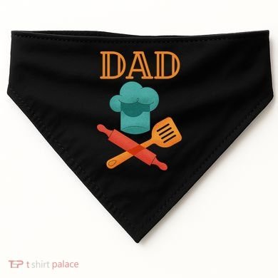 Fathers Day Cook Chef Baker For Dad Gift USA-Made Doggie Bandana