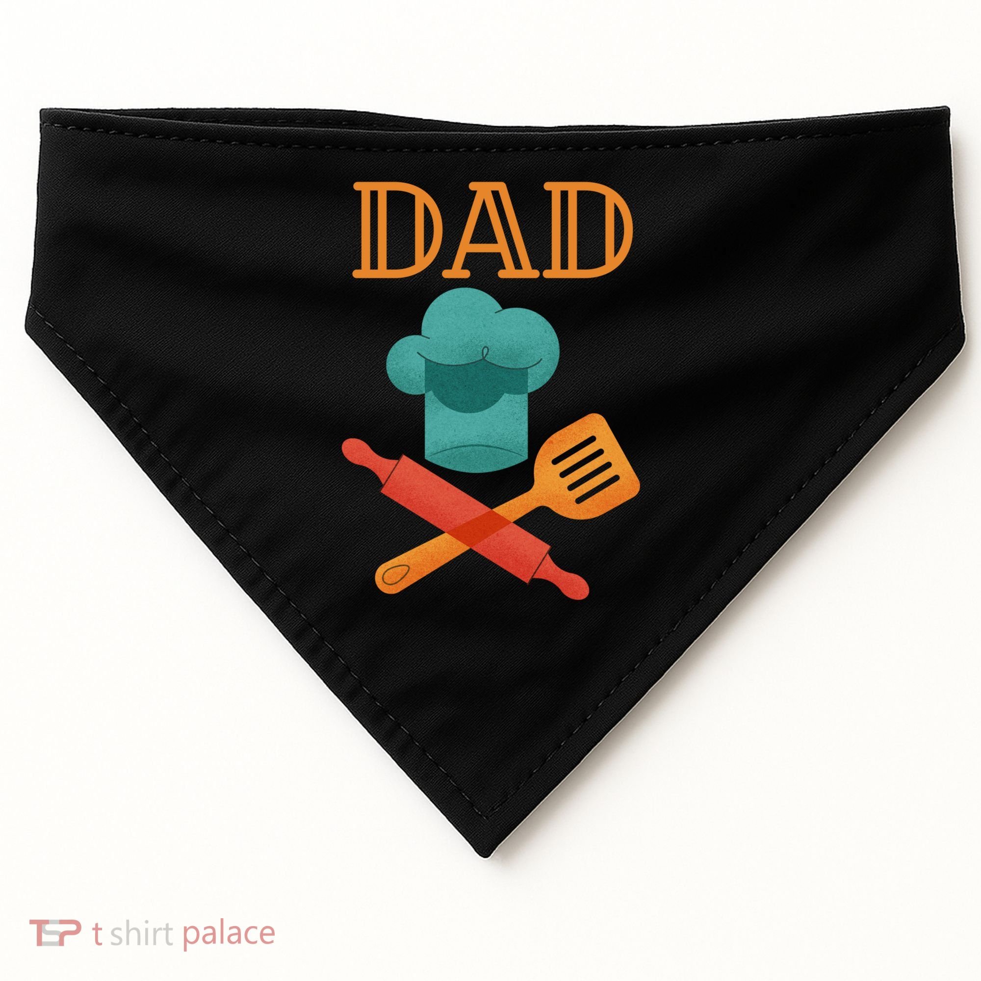 Fathers Day Cook Chef Baker For Dad Gift USA-Made Doggie Bandana