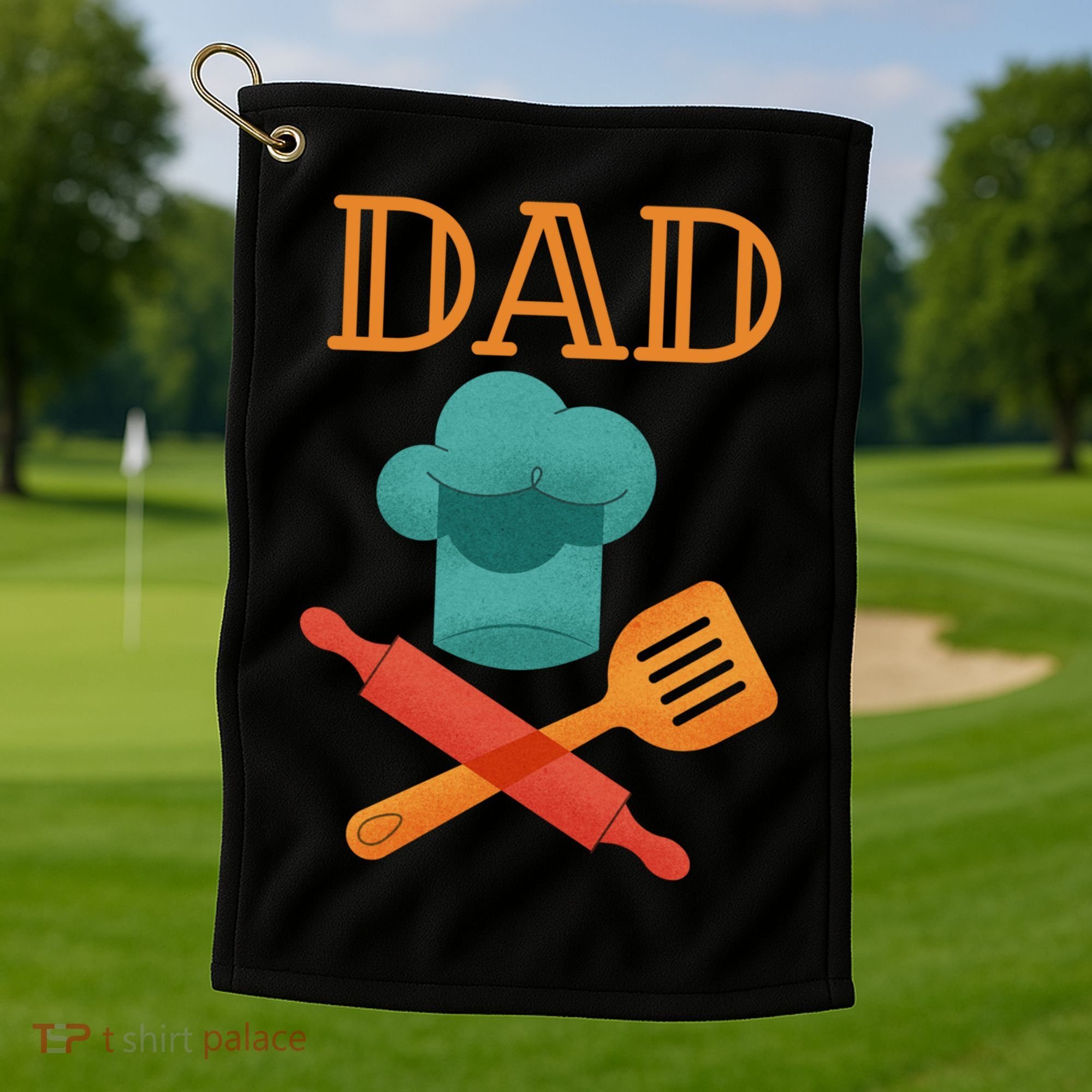 Fathers Day Cook Chef Baker For Dad Gift Golf Towel