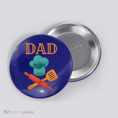 Fathers Day Cook Chef Baker For Dad Gift Button