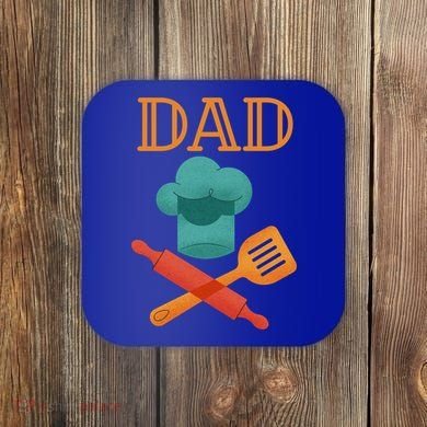 Fathers Day Cook Chef Baker For Dad Gift Coaster