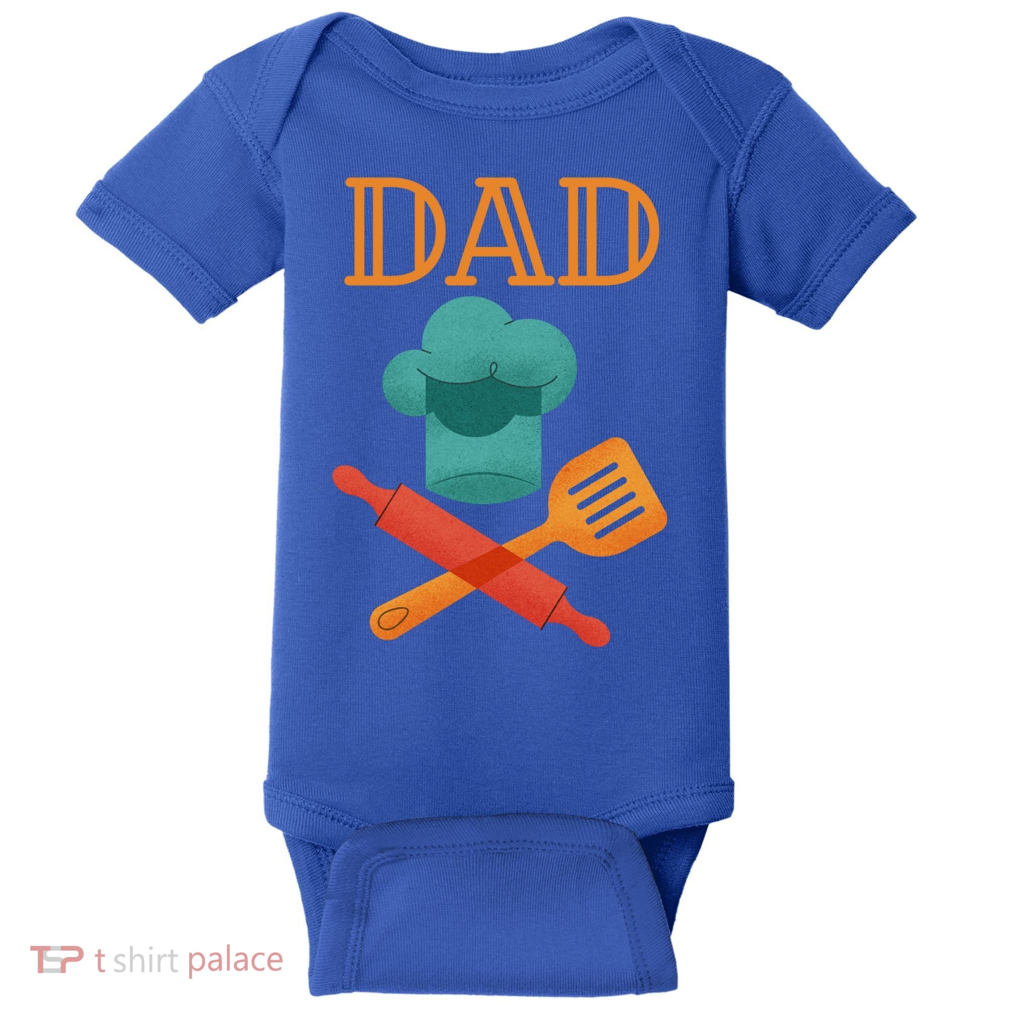 Fathers Day Cook Chef Baker For Dad Gift Baby Bodysuit