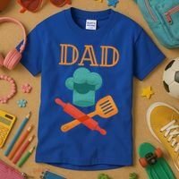 Fathers Day Cook Chef Baker For Dad Gift Kids T-Shirt thumb 3