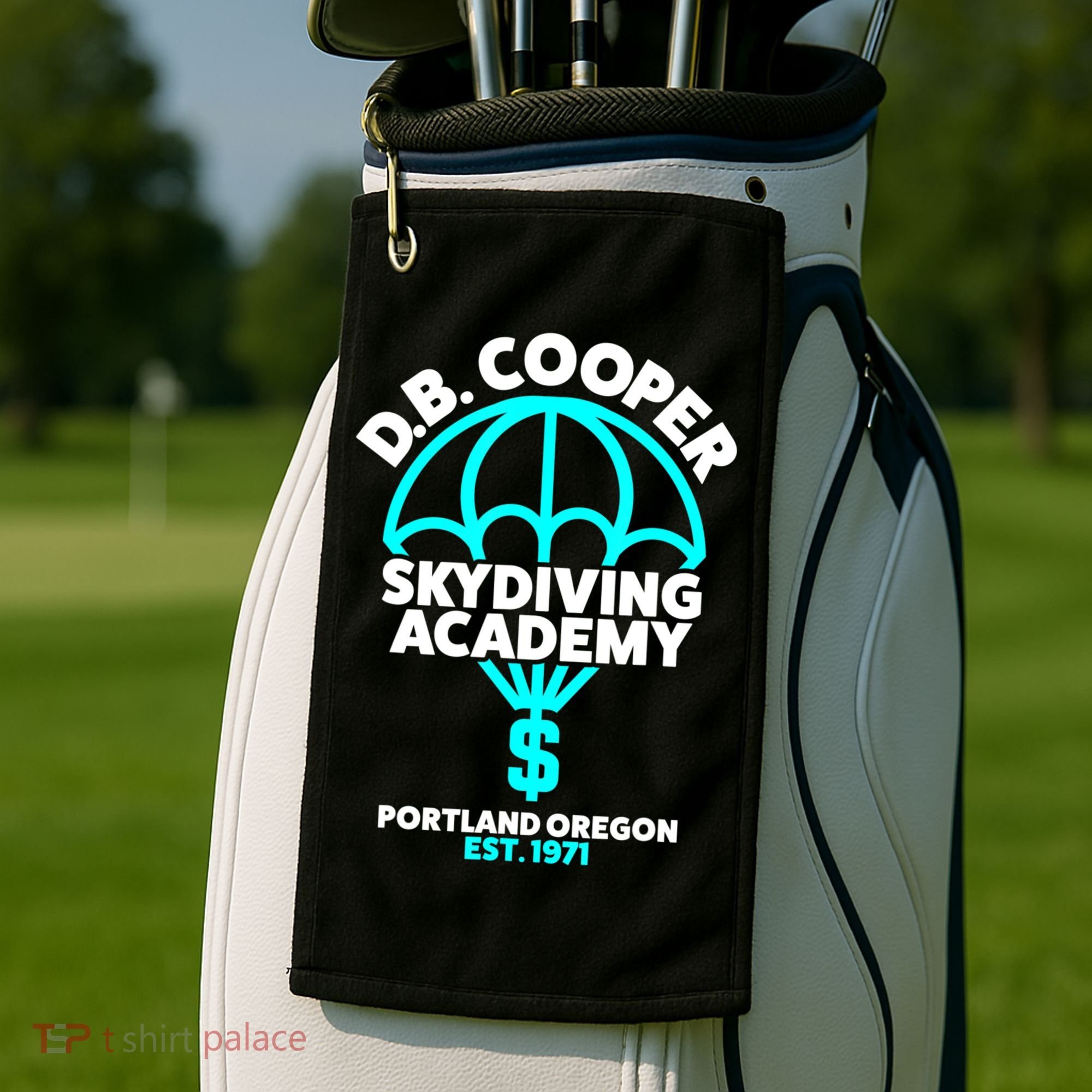 Funny D.B. Cooper Shirt DB Cooper Skydiving Academy Golf Towel