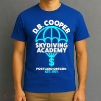 Funny D.B. Cooper Shirt DB Cooper Skydiving Academy T-Shirt thumb 3