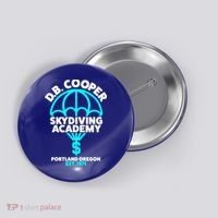 Funny D.B. Cooper Shirt DB Cooper Skydiving Academy Button thumb 0