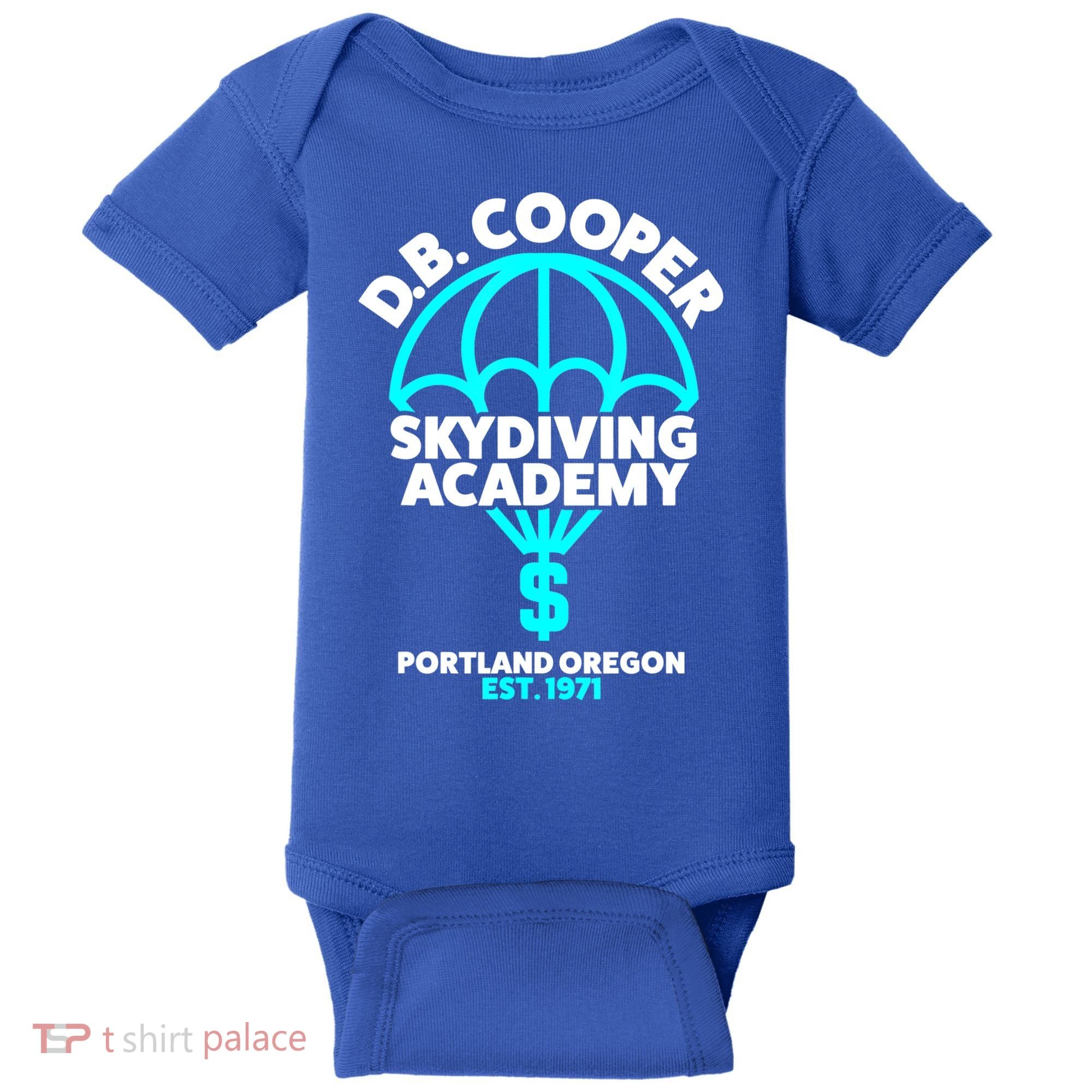 Funny D.B. Cooper Shirt DB Cooper Skydiving Academy Baby Bodysuit