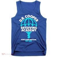 Funny D.B. Cooper Shirt DB Cooper Skydiving Academy Tank Top thumb 0