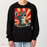 Funny Dj Cat Disco Sound Tech Headphone Music Women's Sweatshirt thumb 0