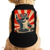 Funny Dj Cat Disco Sound Tech Headphone Music Doggie Tank thumb 0
