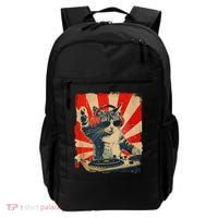 Funny Dj Cat Disco Sound Tech Headphone Music Backpack thumb 0