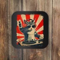 Funny Dj Cat Disco Sound Tech Headphone Music Coaster thumb 0