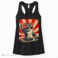 Funny Dj Cat Disco Sound Tech Headphone Music Women's Tank Top thumb 0
