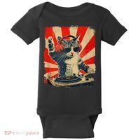 Funny Dj Cat Disco Sound Tech Headphone Music Baby Bodysuit thumb 0