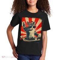 Funny Dj Cat Disco Sound Tech Headphone Music Kids T-Shirt thumb 2