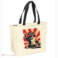 Funny Dj Cat Disco Sound Tech Headphone Music Tote Bag thumb 2