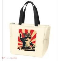Funny Dj Cat Disco Sound Tech Headphone Music Tote Bag thumb 3