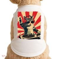 Funny Dj Cat Disco Sound Tech Headphone Music Doggie Tank thumb 0