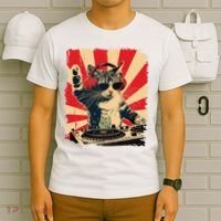 Funny Dj Cat Disco Sound Tech Headphone Music T-Shirt thumb 6