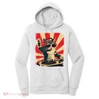 Funny Dj Cat Disco Sound Tech Headphone Music Women's Hoodie thumb 0