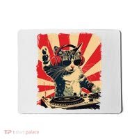 Funny Dj Cat Disco Sound Tech Headphone Music Mousepad thumb 0
