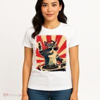 Funny Dj Cat Disco Sound Tech Headphone Music Women's T-Shirt thumb 4