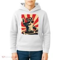 Funny Dj Cat Disco Sound Tech Headphone Music Kids Hoodie thumb 4