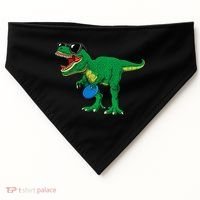 Frisbees Dino Cute T Rex Dinosaur Disc Golf Gift USA-Made Doggie Bandana thumb 0
